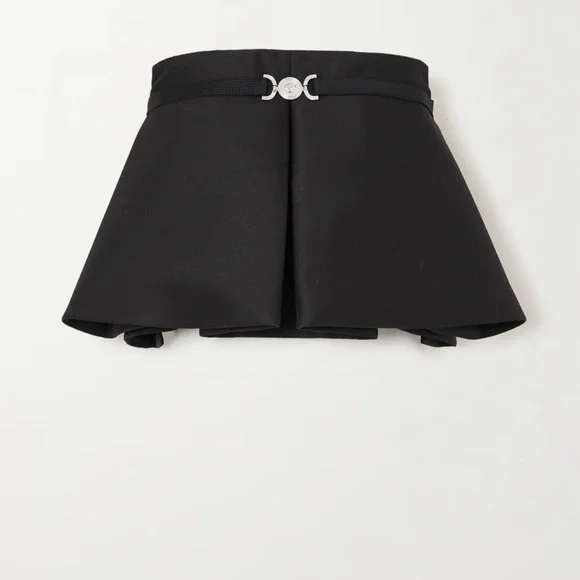 Versace NWT Strapless Medusa Head Wool & Silk Blend Faille Crop Top (Size 38) - Picture 2 of 3